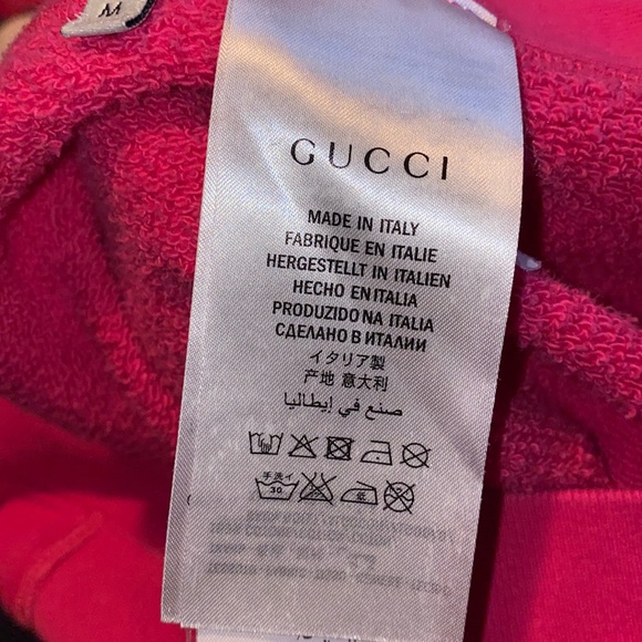 Gucci vintage inspired oversized long sleeve logo pink sweatshirt interlocking G - Picture 14 of 15